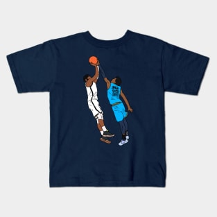 Ja Morant Blocks Kyrie's Game Winner Kids T-Shirt